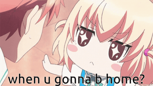 Cartoon Girl When U Gonna B Home