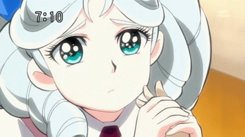 Cartoon Girl With 7:10 At Bottom Right GIF