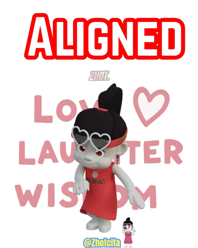 Cartoon Girl with Aligned Headband