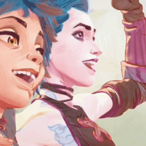 Cartoon Girl With Arm Tattoo GIF