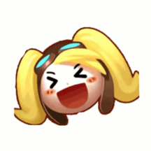 Cartoon Girl With Blonde Hair and Ponytail