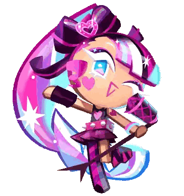 Cartoon Girl with Bow Holding Sword