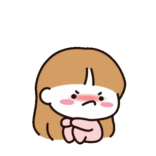 Cartoon Girl with Brown Hair and Pink Scarf