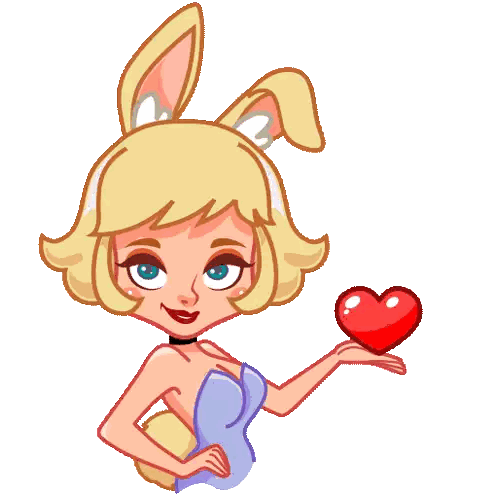 Cartoon Girl with Bunny Ears
