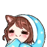 Cartoon Girl with Cat Ear Hoodie