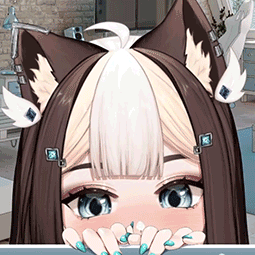 Cartoon Girl With Cat Ears Covering Face GIF
