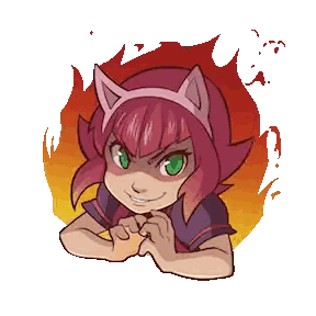 Cartoon Girl with Cat Headband