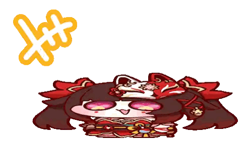 Cartoon Girl With Cat Mask on Head