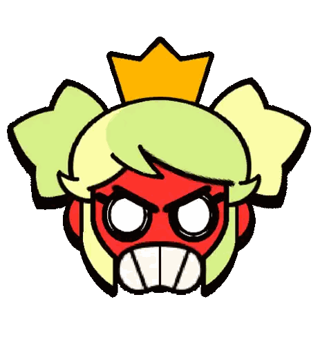 Cartoon Girl with Crown and Speech Bubble