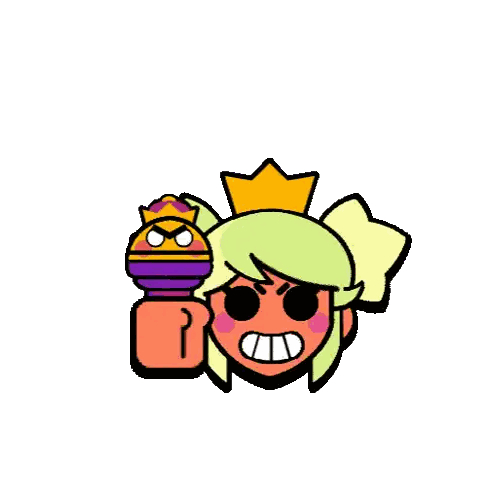 Cartoon Girl with Crown Holding Star