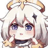 Cartoon Girl with Crown Making Face