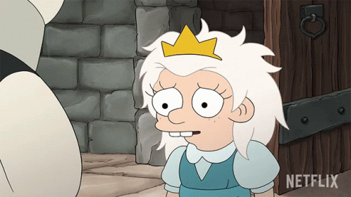 Cartoon Girl With Crown Saying Netflix