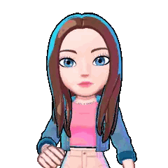 Cartoon Girl With Dibs on Forehead