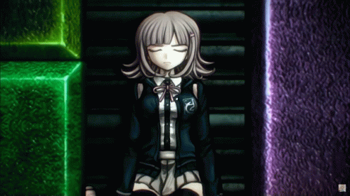 Cartoon Girl With Eyes Closed GIF