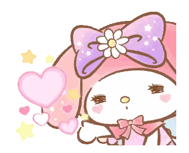 Cartoon Girl with Flower and Bow