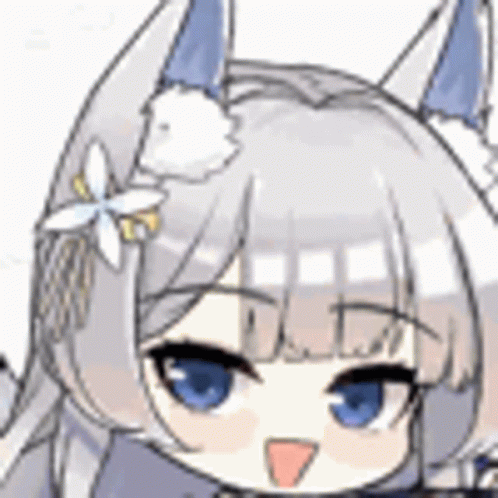 Cartoon Girl With Flower In Hair And Ears GIF
