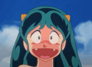 Cartoon Girl With Green Hair And Horns Surprised GIF