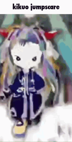 Cartoon Girl With Headphones Kikuo Jumpscare