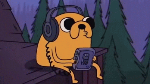 Cartoon Girl With Headphones Letter H
