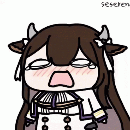 Cartoon Girl With Horns Surprised GIF