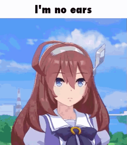 Cartoon Girl With Long Brown Hair and Blue Eyes