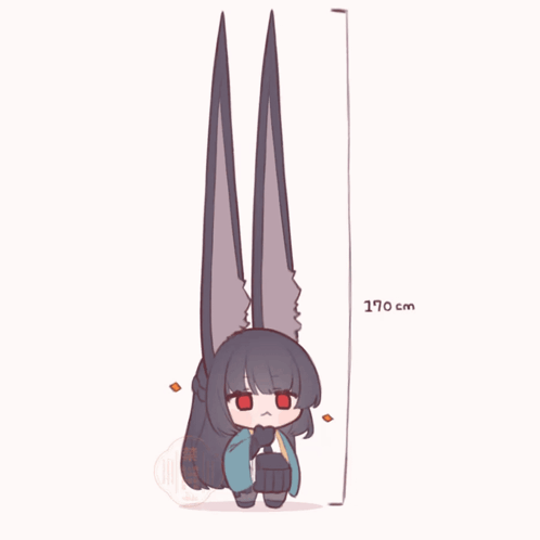 Cartoon Girl With Long Ears 170 cm