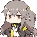 Cartoon Girl with Long Hair and Brown Eyes