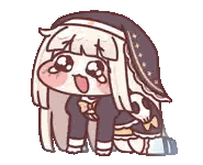 Cartoon Girl With Long Hair and Skull on Back
