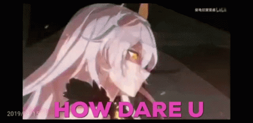 Cartoon Girl With Long White Hair How Dare U