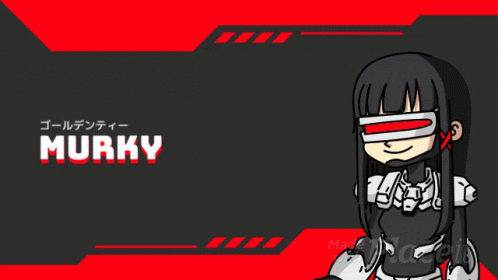 Cartoon Girl With Name Murky on Top