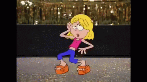 Cartoon Girl with Orange Shoes