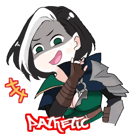 Cartoon Girl with Pathetic Text