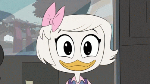 Cartoon Girl with Pink Bow