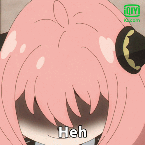 Cartoon Girl with Pink Hair Smiling