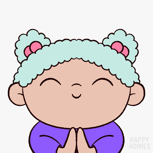 Cartoon Girl With Please Sign