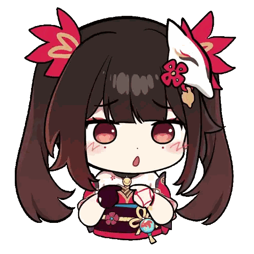 Cartoon Girl With Red Flower