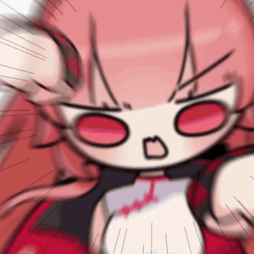 Cartoon Girl with Red Hair Surprised