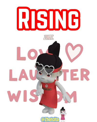 Cartoon Girl with Rising Headband