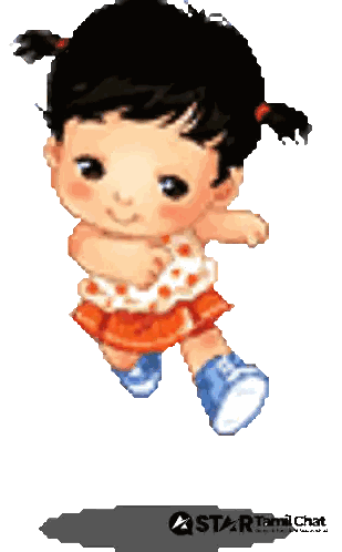 Cartoon Girl with Star