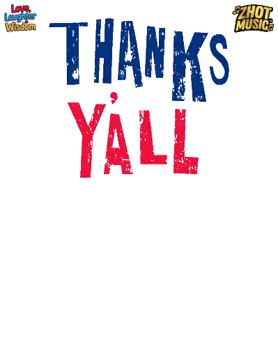 Cartoon Girl with Thanks Yall Sign