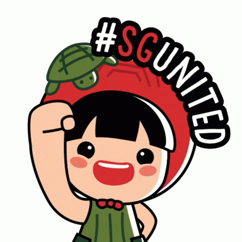 Cartoon Girl With Turtle on Head and #sgunitted