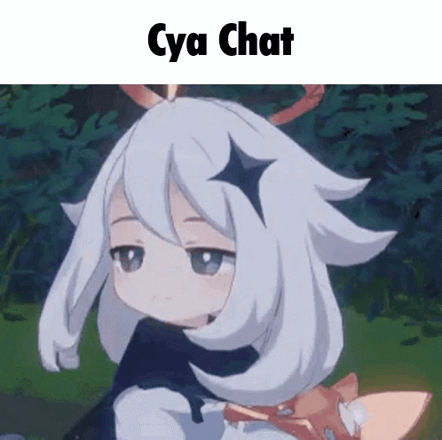 Cartoon Girl With White Hair and Star Sitting on Rock