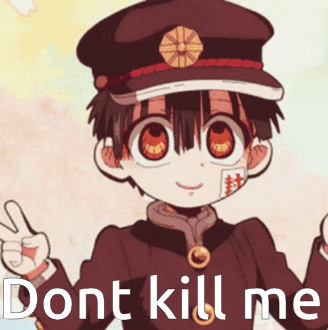 Cartoon Giving Peace Sign With Don't Kill Me
