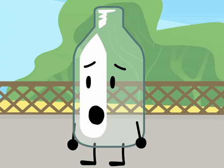 Cartoon Glass Bottle with Face