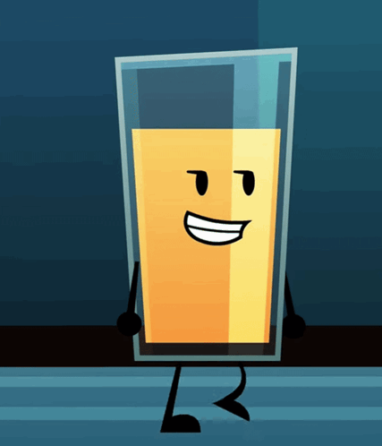 Cartoon Glass of Orange Juice