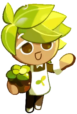 Cartoon Green-Haired Character Holding Plant