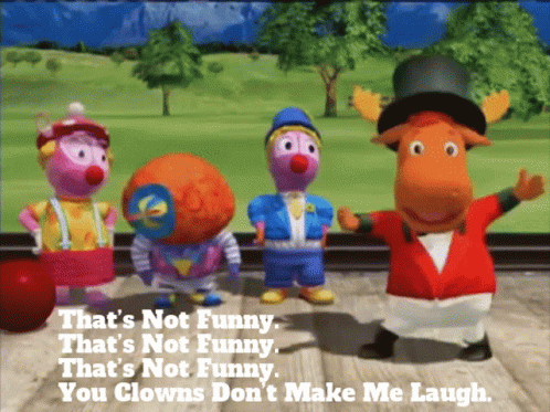 Cartoon Group Saying That's Not Funny GIF