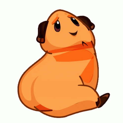 Cartoon Guinea Pig Wearing Scarf