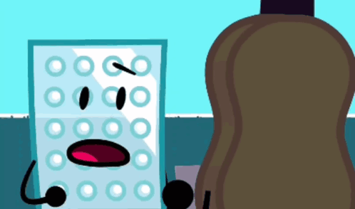 Cartoon Guitar Looking at Paper with Circles