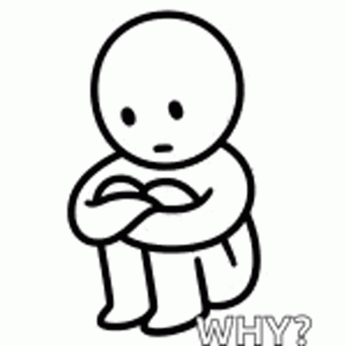 Cartoon Guy Feeling The Sadness Moving Sketch GIF